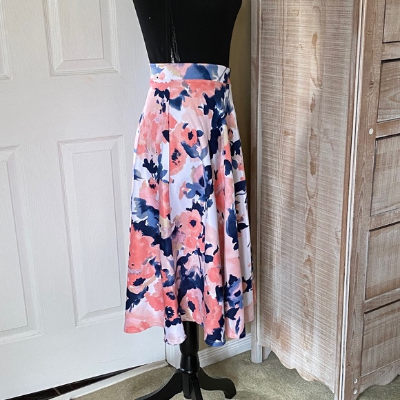 Lara Fashion Floral Print Skirt, Size L - Picture 2 of 10